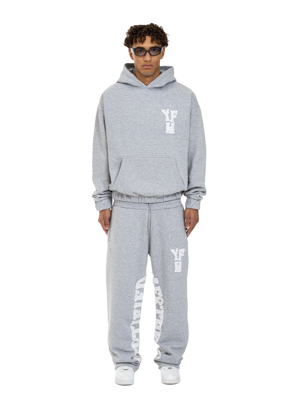 C/A HOODIE GREY MELANGE
