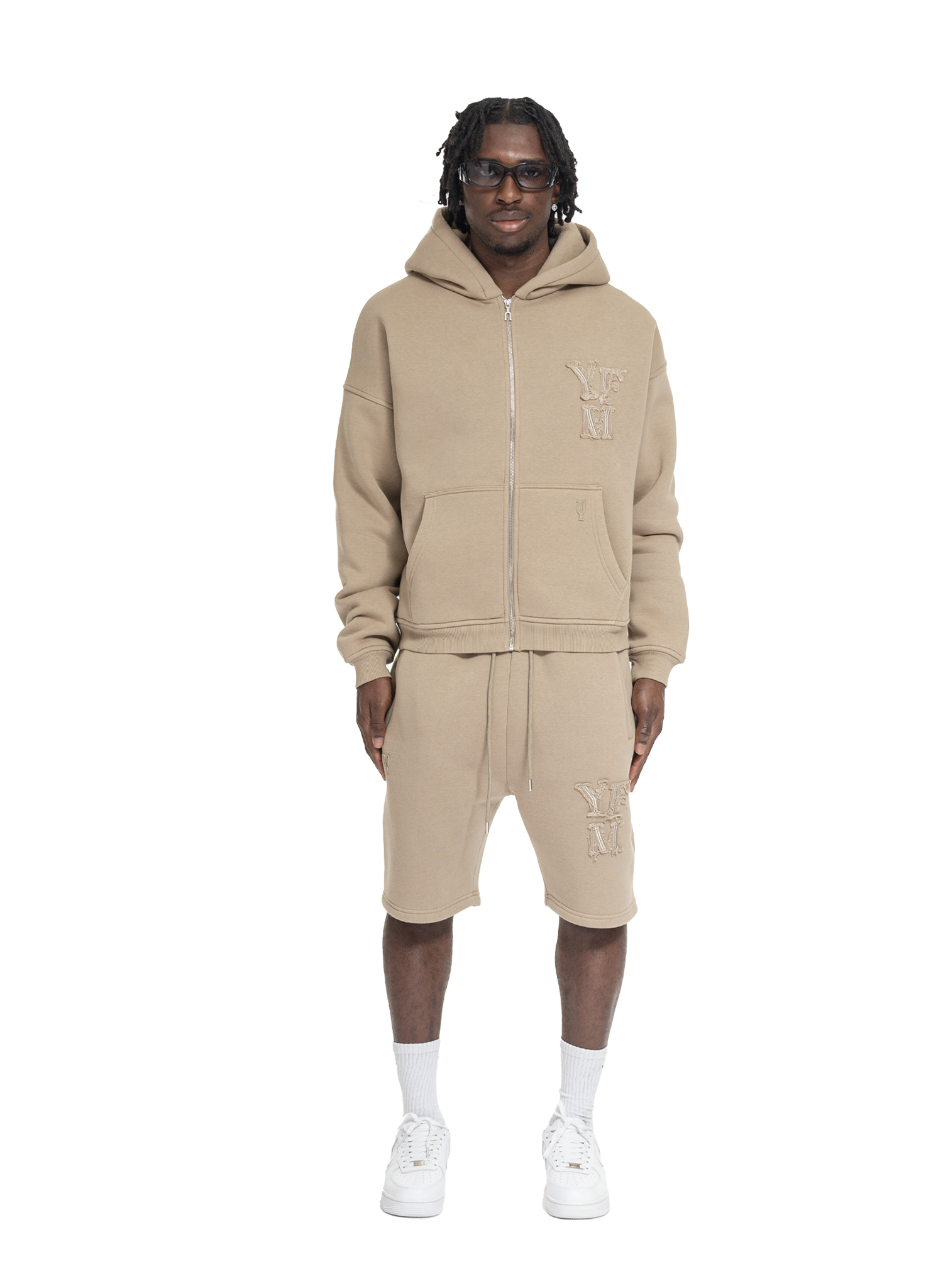 C/A ZIP-HOODIE DARK BEIGE
