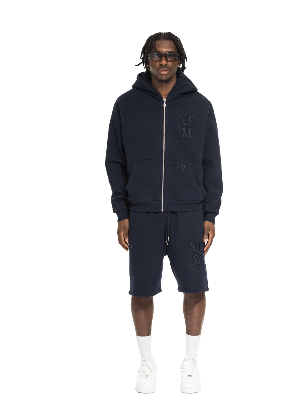 C/A ZIP-HOODIE NAVY BLUE