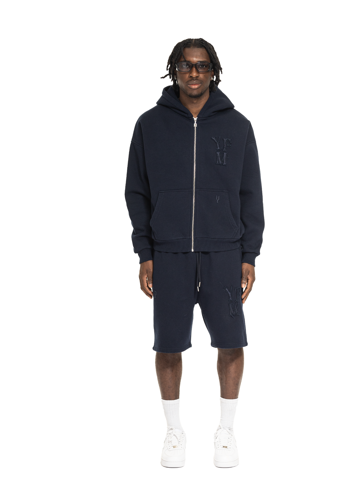 C/A ZIP-HOODIE NAVY BLUE