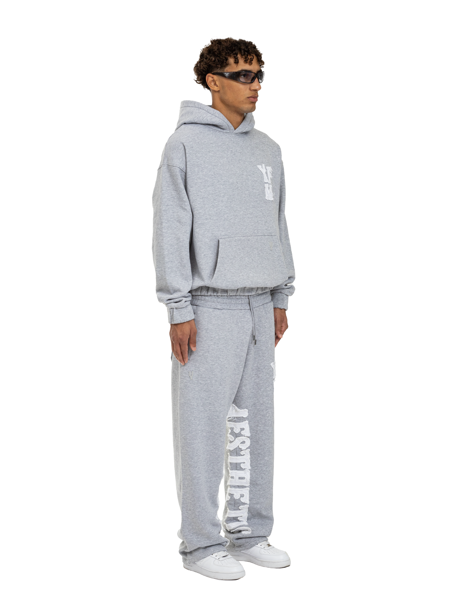 C/A HOODIE GREY MELANGE