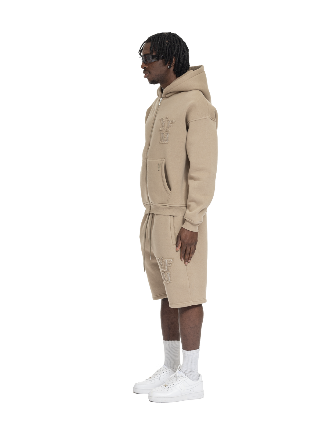 C/A ZIP-HOODIE DARK BEIGE