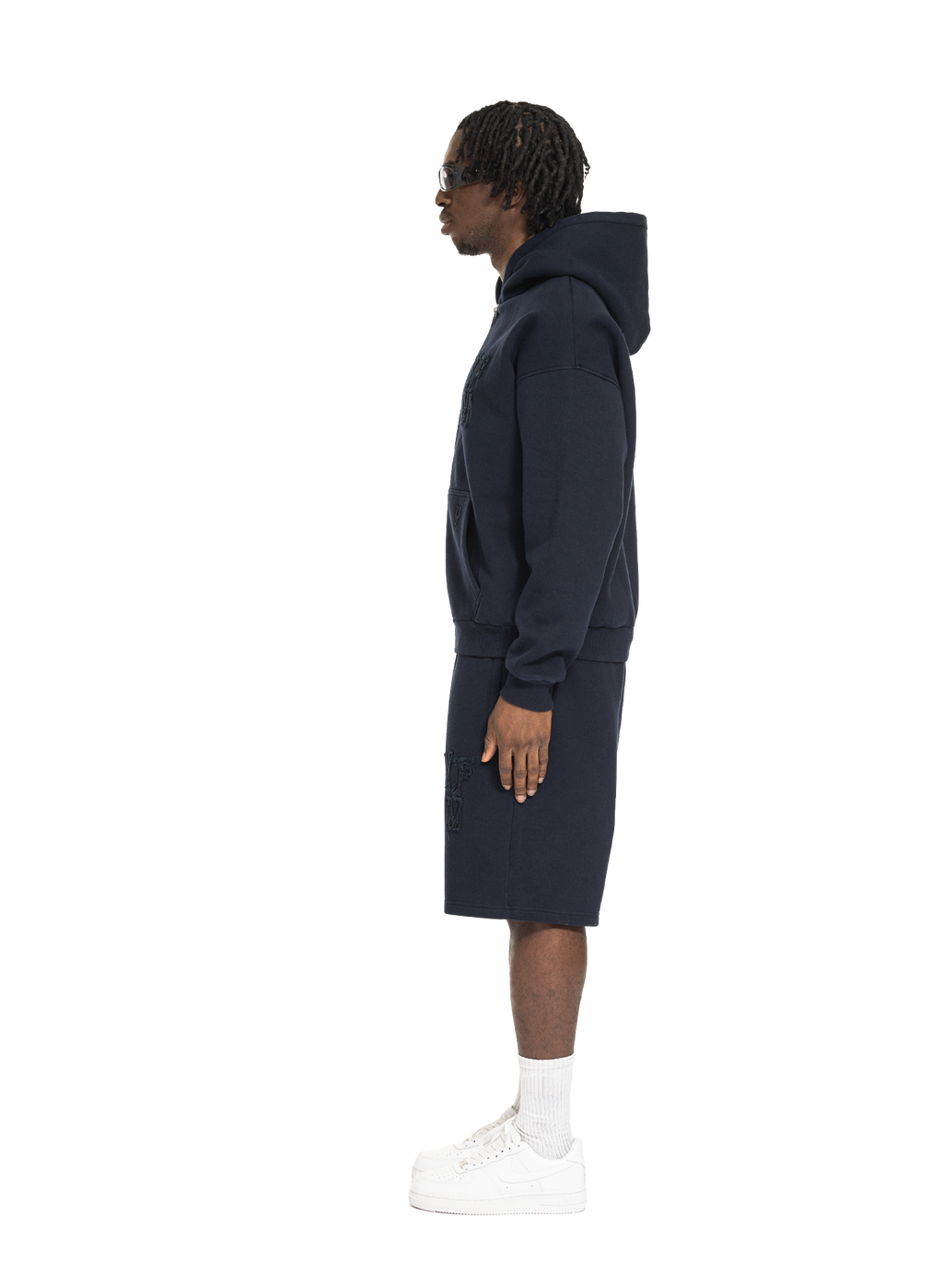 C/A ZIP-HOODIE NAVY BLUE