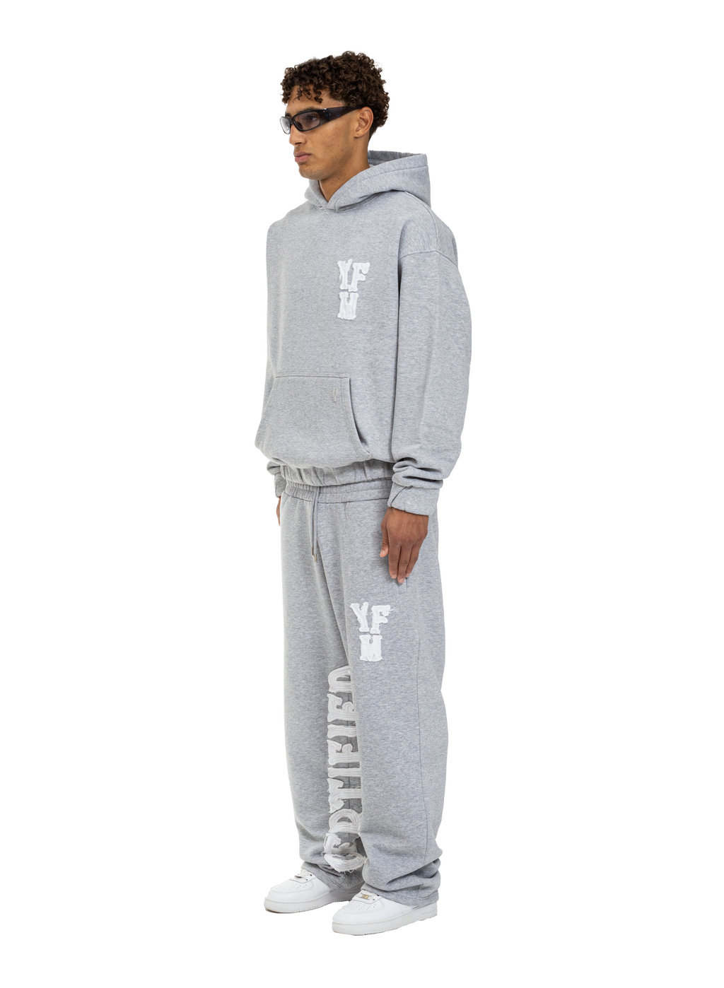 C/A HOODIE GREY MELANGE