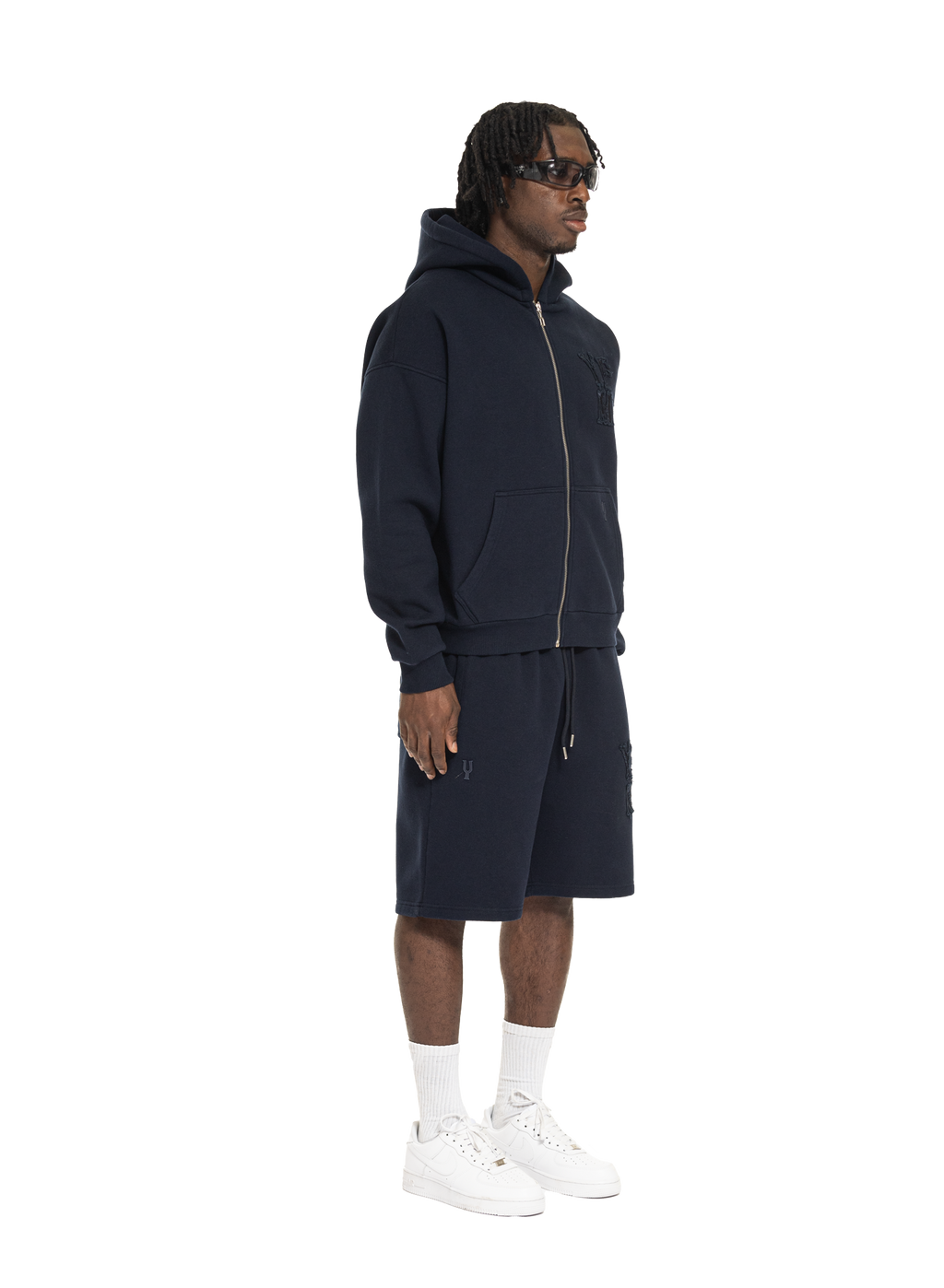 C/A ZIP-HOODIE NAVY BLUE