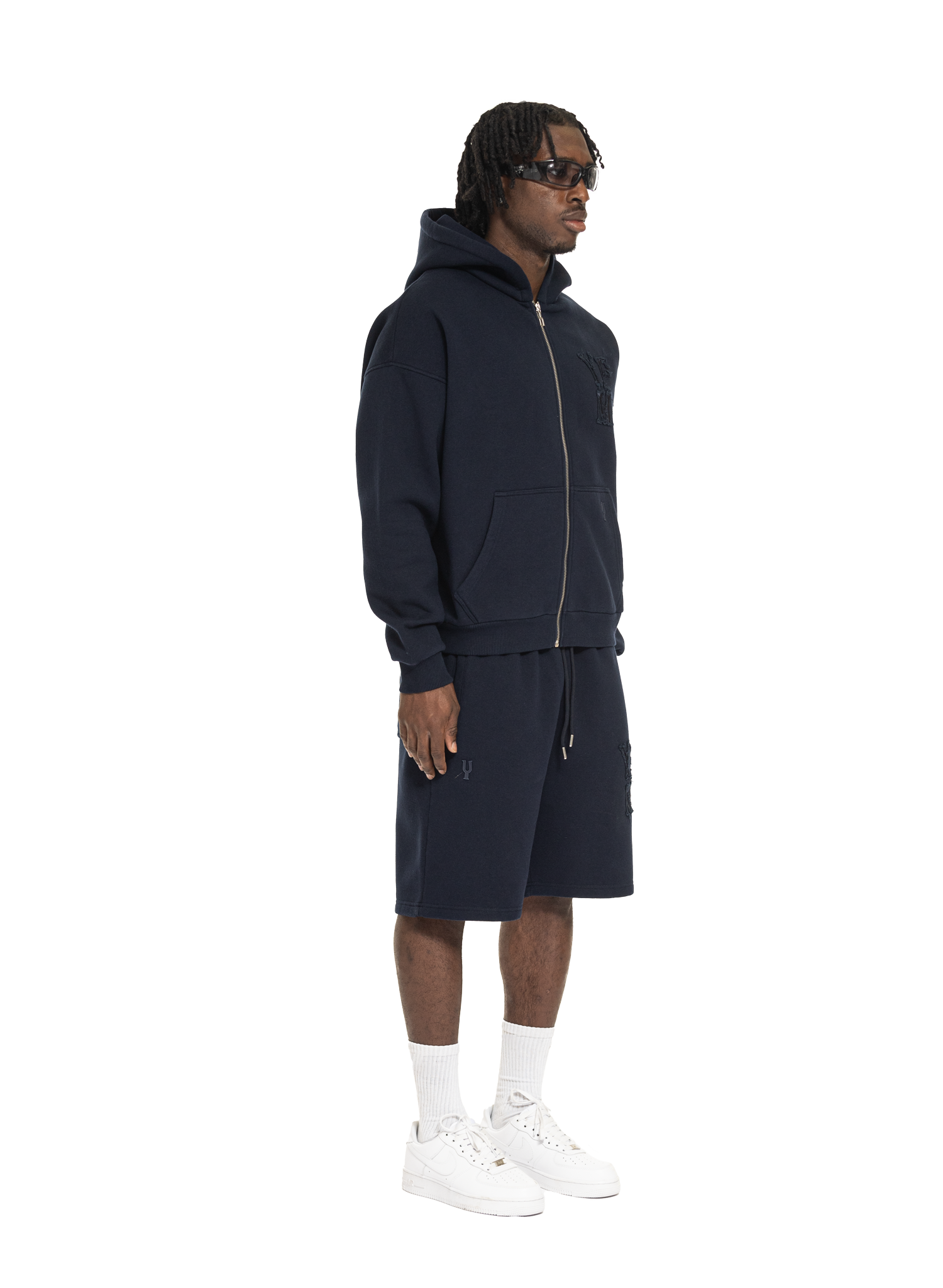 C/A ZIP-HOODIE NAVY BLUE