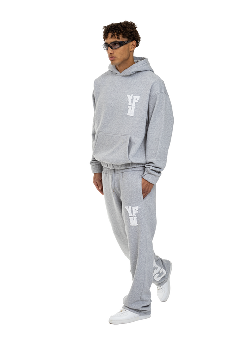 C/A HOODIE GREY MELANGE