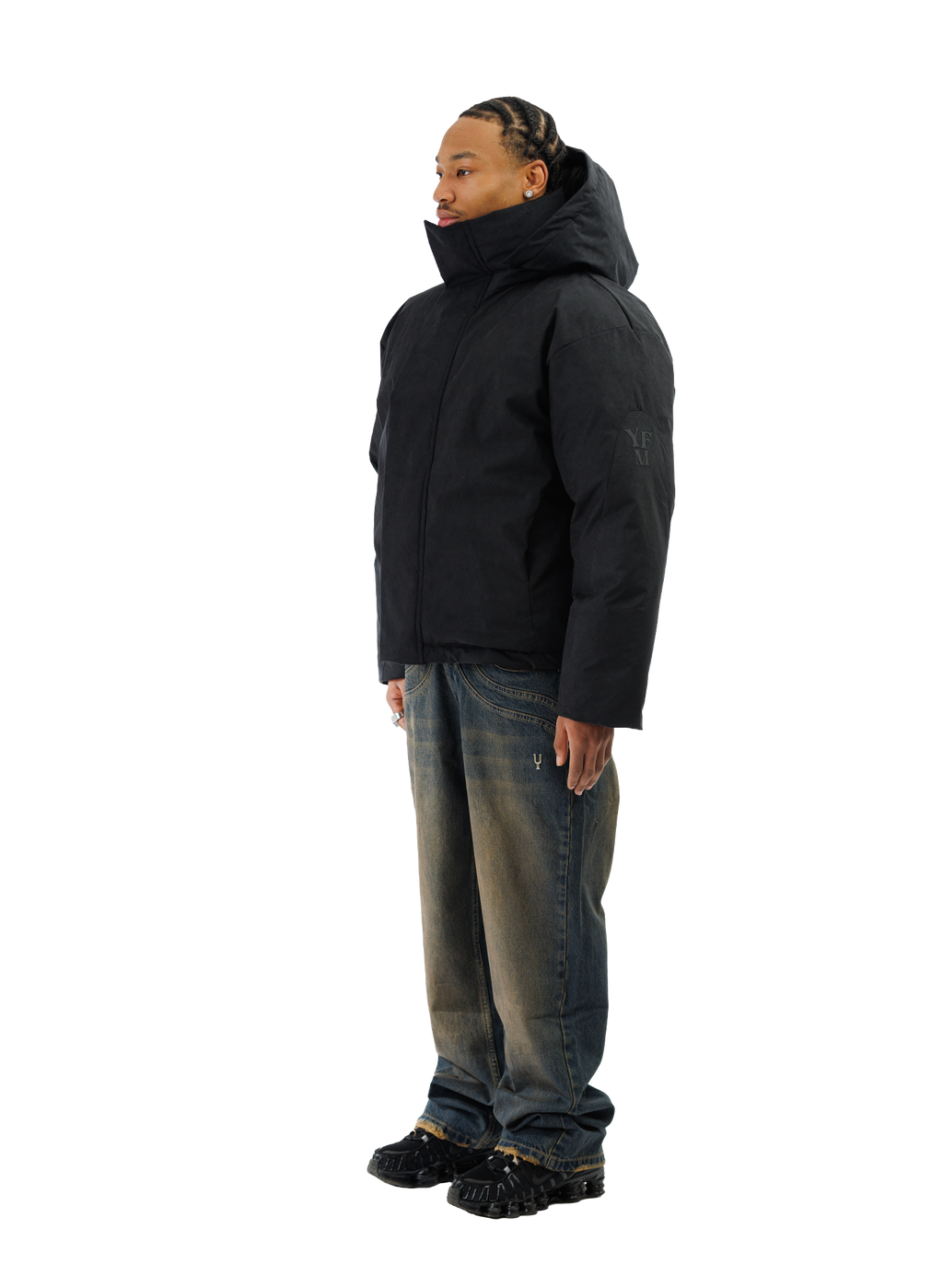 PUFFER JACKET WASHED BLACK