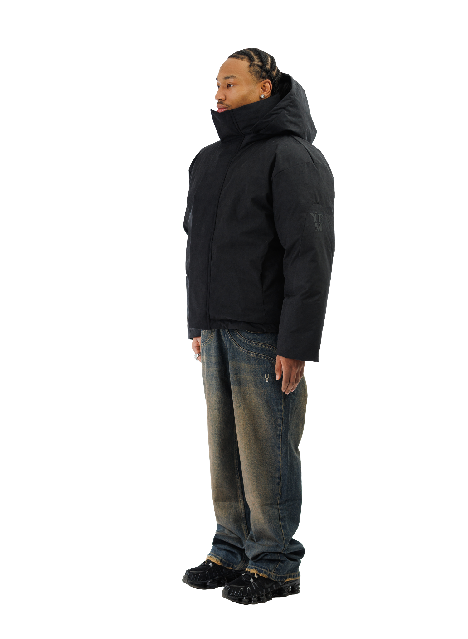 PUFFER JACKET WASHED BLACK