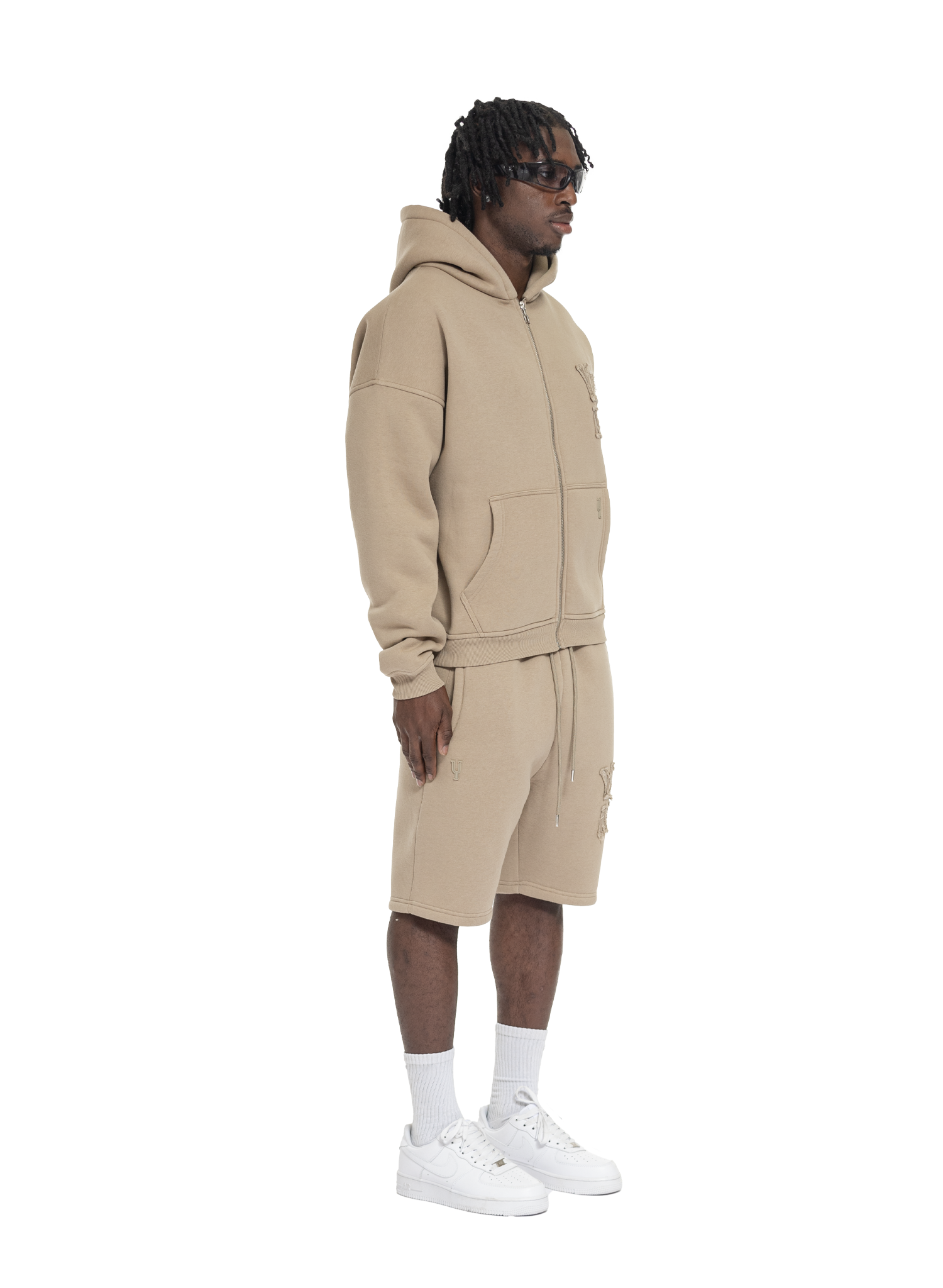 C/A ZIP-HOODIE DARK BEIGE