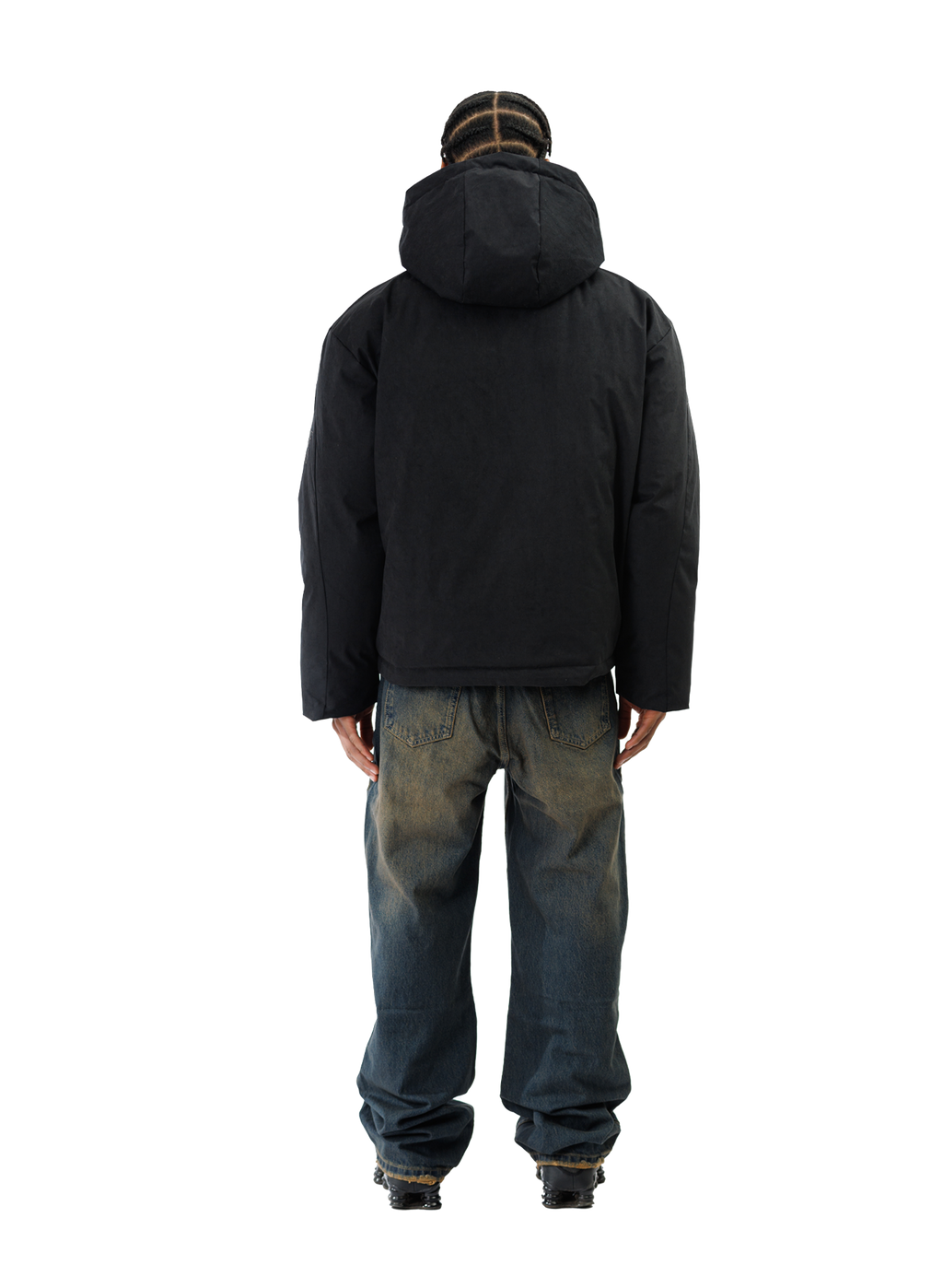 PUFFER JACKET WASHED BLACK