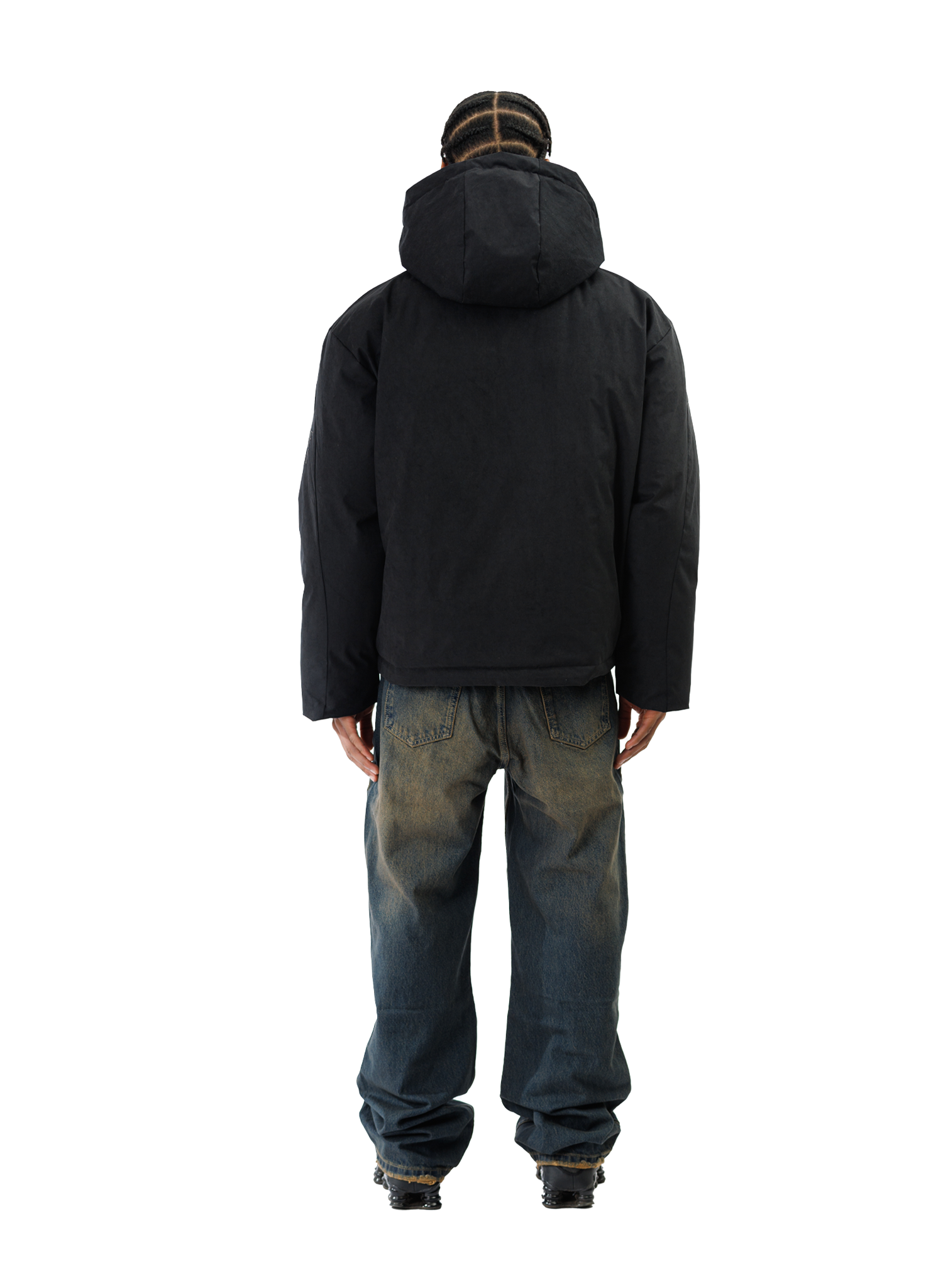 PUFFER JACKET WASHED BLACK