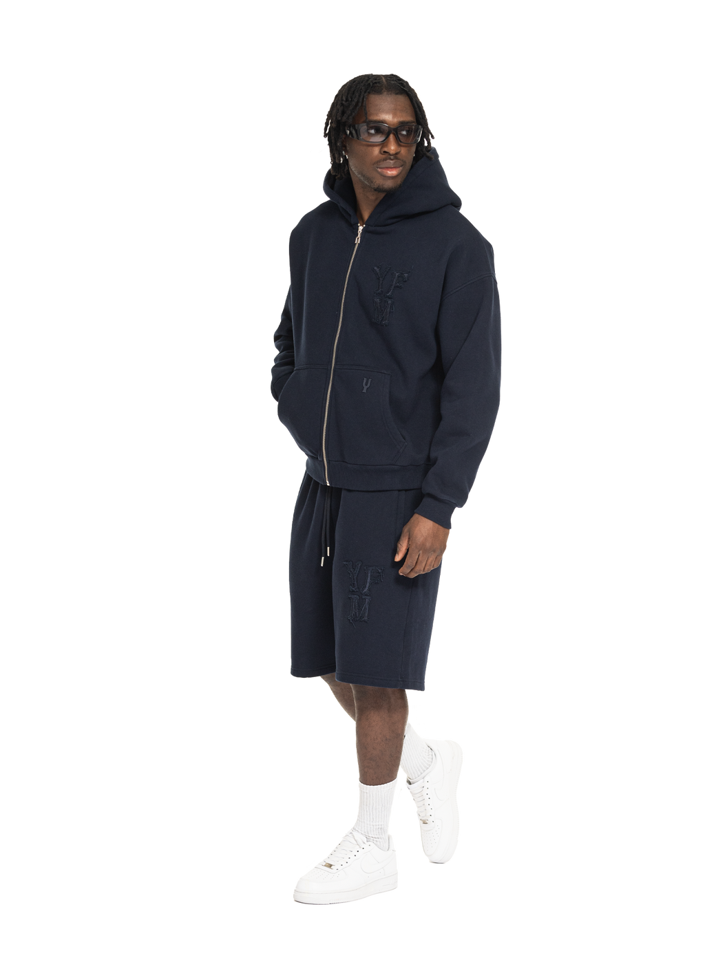 C/A ZIP-HOODIE NAVY BLUE