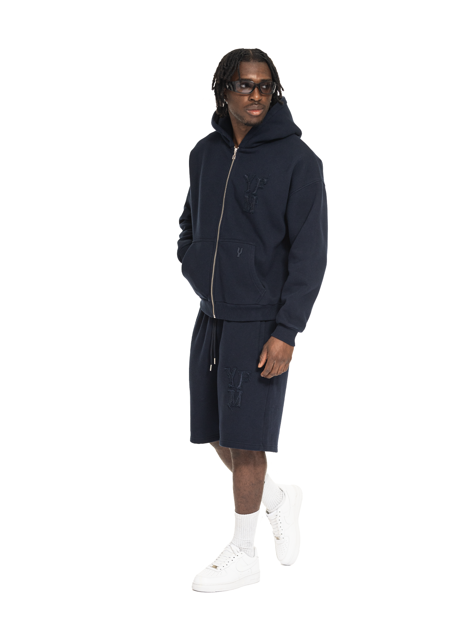 C/A ZIP-HOODIE NAVY BLUE