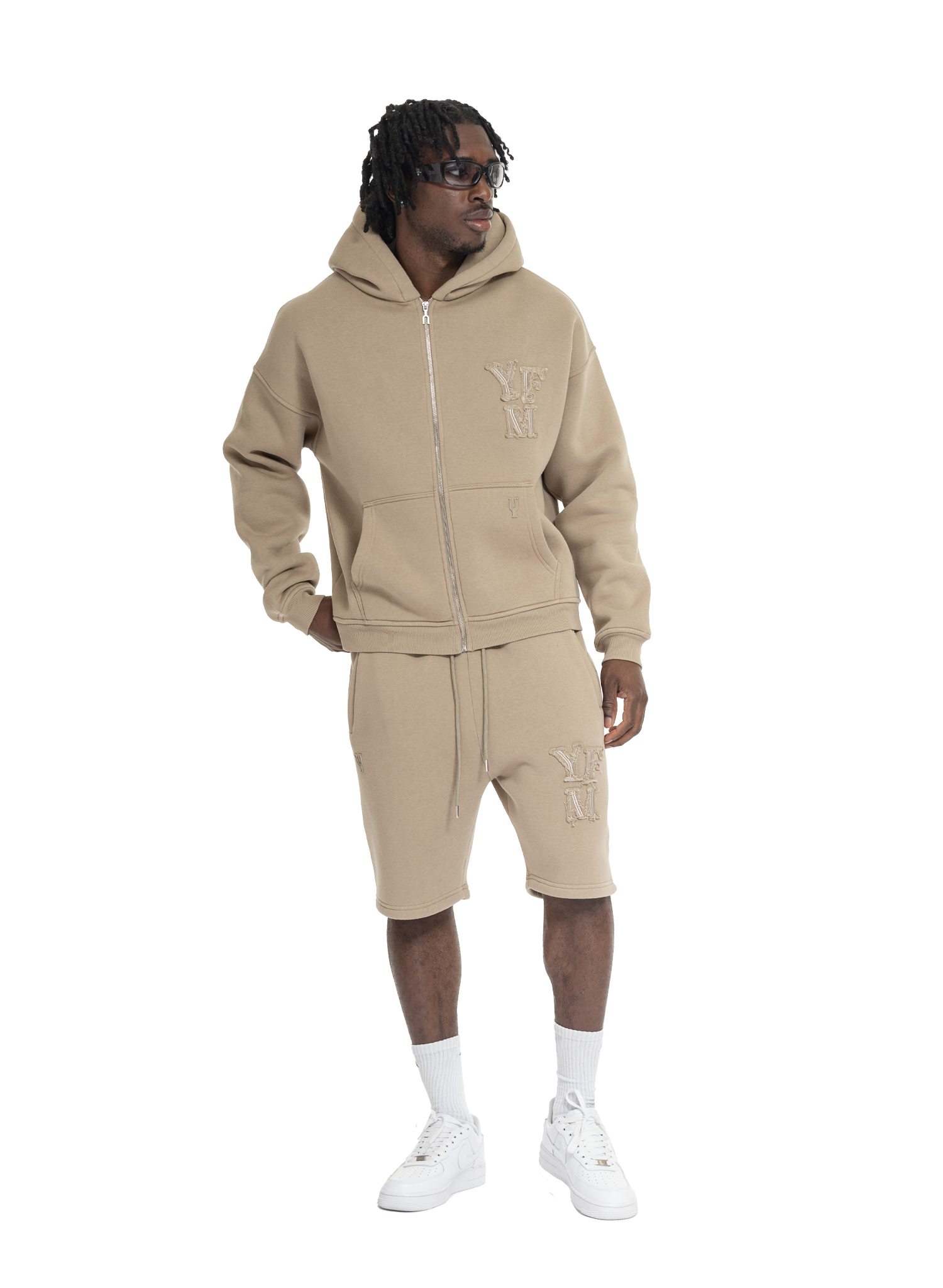C/A ZIP-HOODIE DARK BEIGE